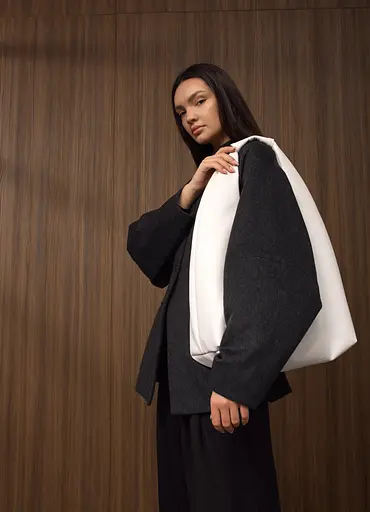 Женская сумка Sambag HOBO L белая 34 х 37 х 16 см (53300008) - фото 2