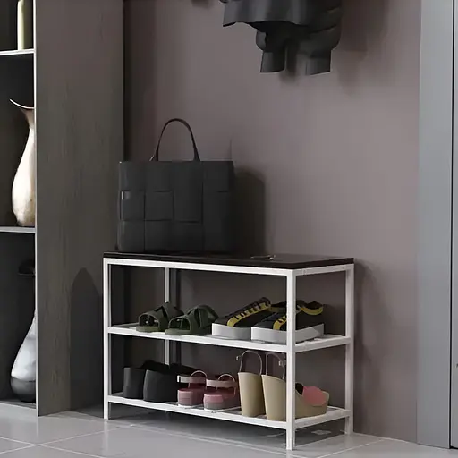 Банкетка універсальна Ferrum-decor Слайм 45x63x26 білий ДСП Венге 16мм (FRD-105510)