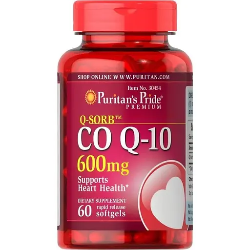 Натуральна добавка Puritan's Pride CO Q10 600 mg, 60 капсул