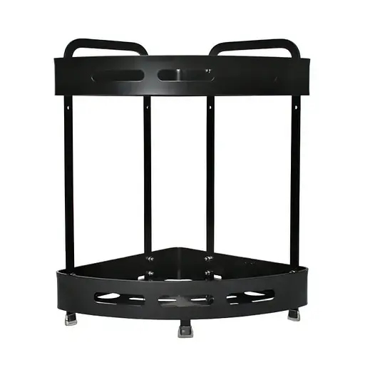 Полиця Homax дворівнева кутова алюмінієва 35.9х23.7х23.7 см чорна (EBA-3520 BL) - фото 2