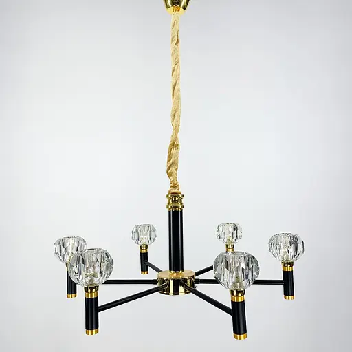 Елегантна люстра на 6 або 12 ламп з скляними плафонами Line.F Кількість ламп 12 - фото 1