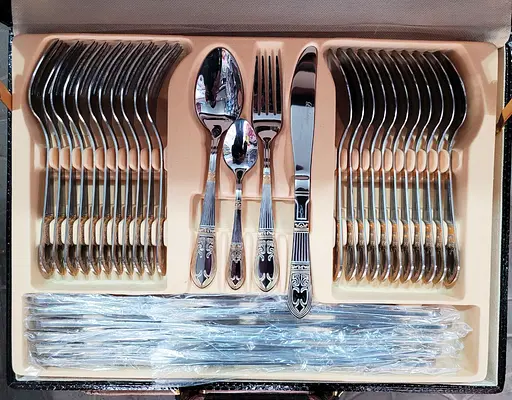 Набор столовых приборов Bachmayer 7290-BM на 12 персон в подарочном чемодане 72 предмета - фото 2