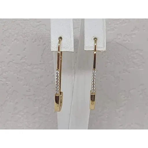 Золотые серьги Империя золота Булавочки с фианитами. СВ703ЛИ - фото 4