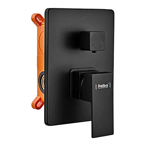 Душевая система скрытого монтажа Haiba Kubus 009 HB3949, Черный матовый - фото 6