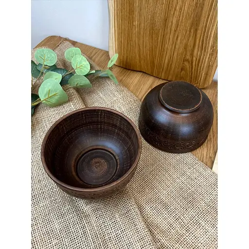 Салатник керамічний (глиняний) різьблений Декор 700 мл - фото 7