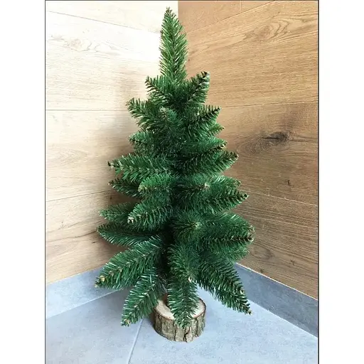 Ялинка штучна Hvoya Elegant настільна 65 см на пеньочку зелена - фото 3