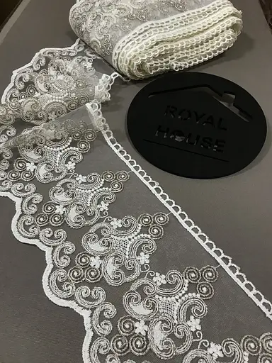 Мереживо Петек біло-кавове - фото 3