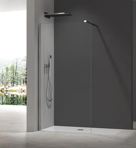 Душова перегородка Koer SR SP01-100x200-TR-01 Walk-In прозоре скло Easy Clean 8 мм, хром KR5393, прозоре, хром - фото 10