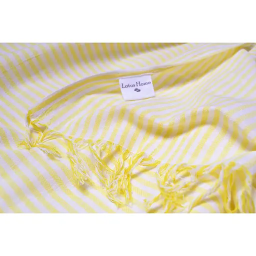 Полотенце Lotus Home Pestemal Argosa stripe 85х175 см желтое (svt-2000022344234) - фото 3