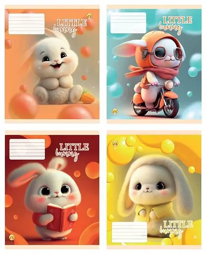 Зошити учнівські 12 аркушів коса лінія 25 штук в упаковці ТЕ43111