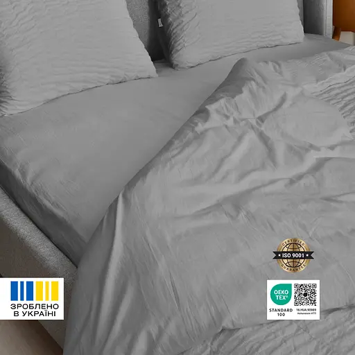 Комплект постільної білизни Ideia Cloud Dream полуторний (8-36028_сірий/беж) - фото 4