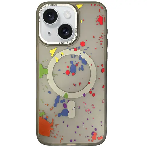 Чехол Epik TPU+PC Flush with MagSafe для Apple iPhone 15, 6.1 Titanium grey - фото 1