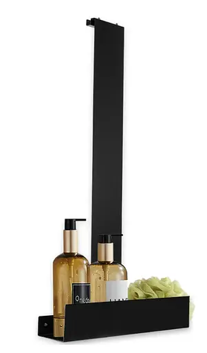 Полка Rea Tori black на душевую стенку REA-85000, Черный матовый - фото 9