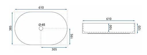 Умивальник Rea Nadia 60 white matt накладний REA-U9657, Білий матовий - фото 5