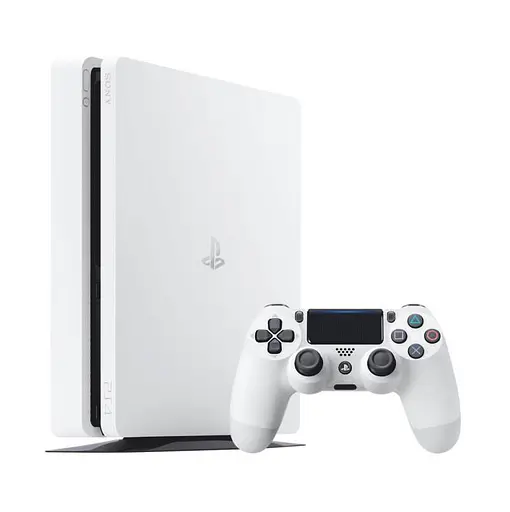 Консоль Sony PlayStation 4 SLIM 500GB White обслугована + Геймпад бездротовий DualShock 4 + гарантія б/в - фото 1