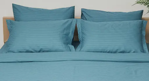 Набор наволочек Moon&Star Satin Stripe Stripe Green 50х50 см 2 шт - фото 1