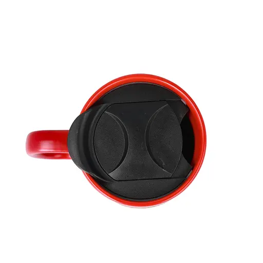 Керамічний кавовий кухоль OldBro RedBlack 400 мл з корковим дном і кришкою - фото 6