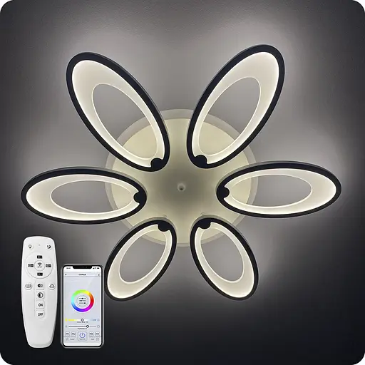 Люстра світлодіодна 517 Dlight 3color з пультом 100Вт Білий (01651) - фото 1