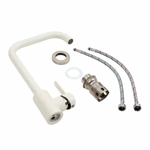 Змішувач для кухні Platinum KT 11 (3008B-FH) Білий в крапку Білий - фото 2