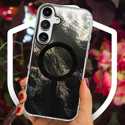 Чохол Epik TPU Shiny Mountain (MagFit) для Samsung Galaxy S24 FE Black - фото 3