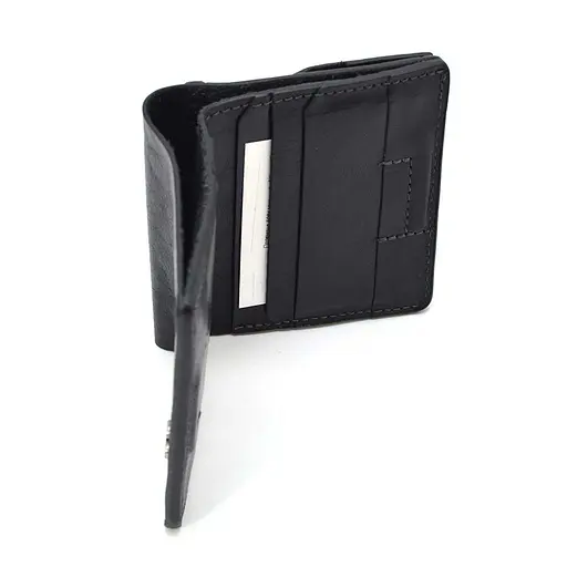 Мужской кожаный кошелек Grande Pelle 10х10х2 см acs0029261 - фото 7