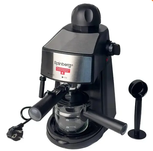 Кофеварка рожковая Rainberg RB-8111 с капучинатором для эспрессо капучино и латте 2200 Вт 0.24 л Черная - фото 5