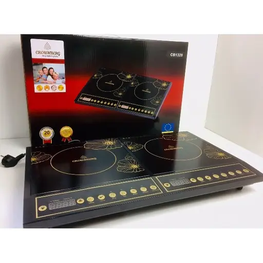 Плита двухкомфорочная электрическая кухонная Crownberg Cb-1328 настольная индукционная 2000 W - фото 4