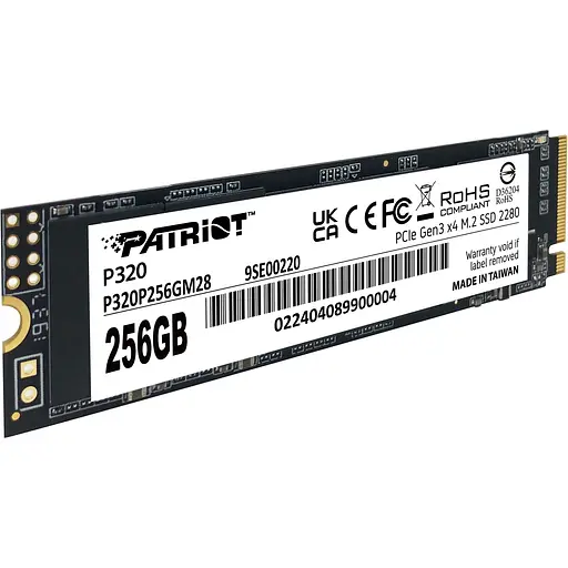 SSD накопитель Patriot P320 256GB M.2 NVMe (P320P256GM28) [151752] - фото 2