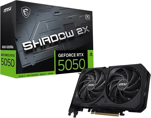 Відеокарта GeForce RTX 5050 8GB MSI Shadow 2X OC (RTX 5050 8G SHADOW 2X OC)