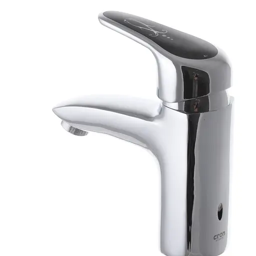 Змішувач для умивальника CRON MAGIC 001 чорна ручка (CR0103) - фото 2