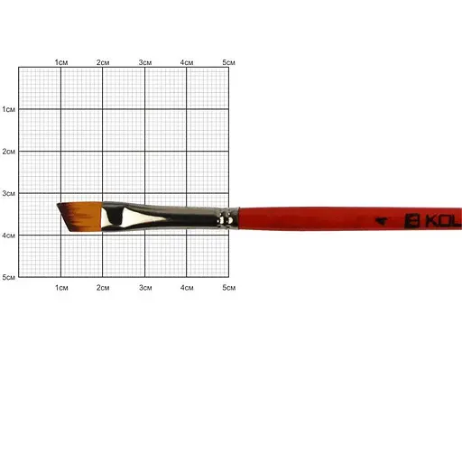 Пензель синтетика кутова Carrot 1097А № 4 коротка ручка Kolos