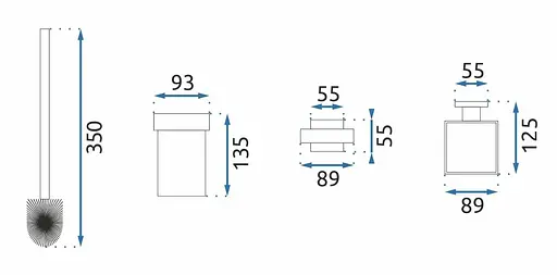 Йоршик для унітазу Rea Erlo 05 brushed gold REA-06911, Золотий - фото 5