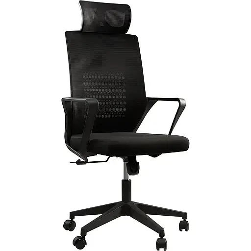 Офисное кресло GT Racer B-114H, черное (B-114H Black) - фото 1