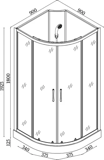 Душовий бокс BRAVO SAN L90FFS (L90F) - фото 8