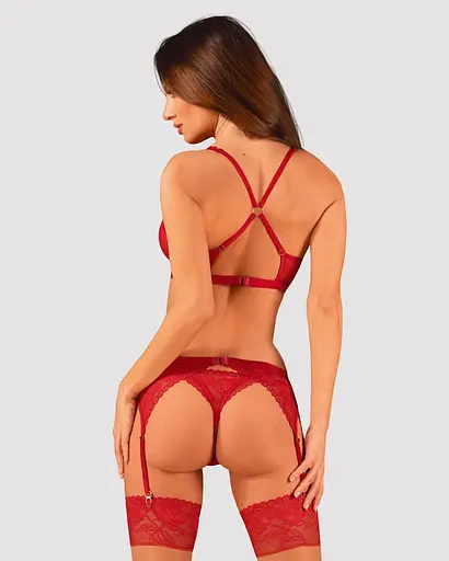 Obsessive Lacelove cupless 3-pcs Set XL/2XL - фото 2
