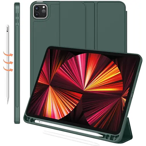 Чехол-книжка DK для Apple iPad Pro 11" 2gen 2020 экокожа/силикон Smart Case cлот cтилус (011190) green