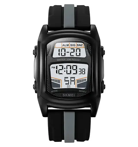 Годинник наручний чоловічий Skmei 2203 (Чорний з сірим)