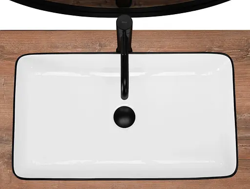 Умивальник Rea Denis Edge накладний білий REA-U6513, Білий - фото 4