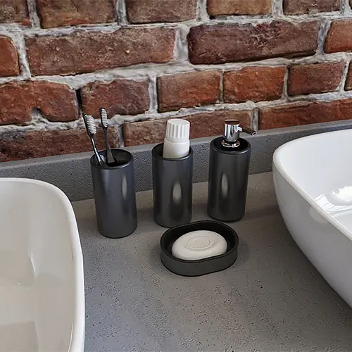 Стакан для зубних щіток BISK SHINE, антрацит (07967) - фото 2