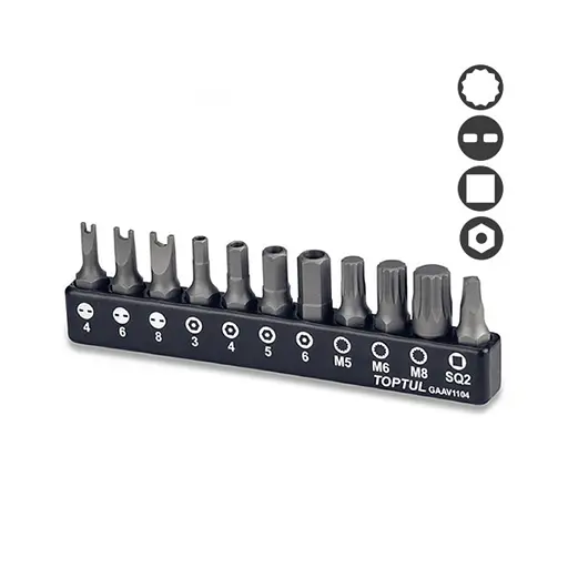 Набір біт Toptul для шуруповерта 1/4" 11од. (GAAV1104) - фото 2