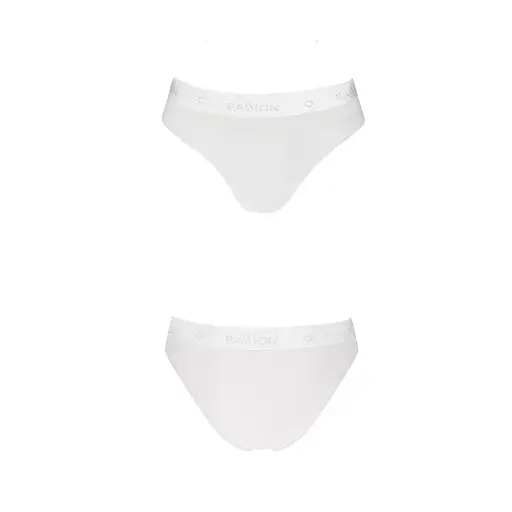 Трусики с прозрачной вставкой Passion PS006 Panties white L - фото 2