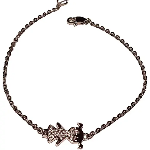 Срібний браслет Qvaliz Дівчинка з фіанітами. 905-00817 17