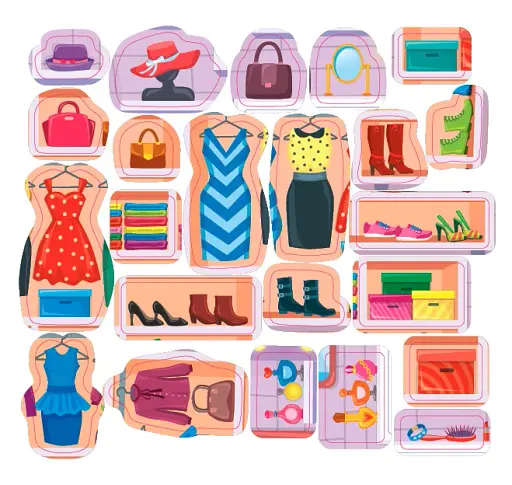 Наліпки-помічниці. Гардероб модниці - фото 4