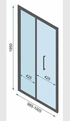 Душові двері Rea Rapid Fold 100 gold REA-K4130, універсальні, прозорий, золотий - фото 6