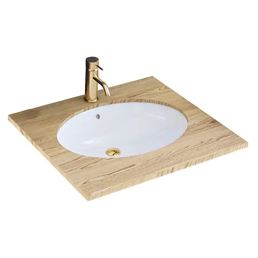 Умивальник Rea Nel white врізний білий REA-U6330, Білий - фото 1