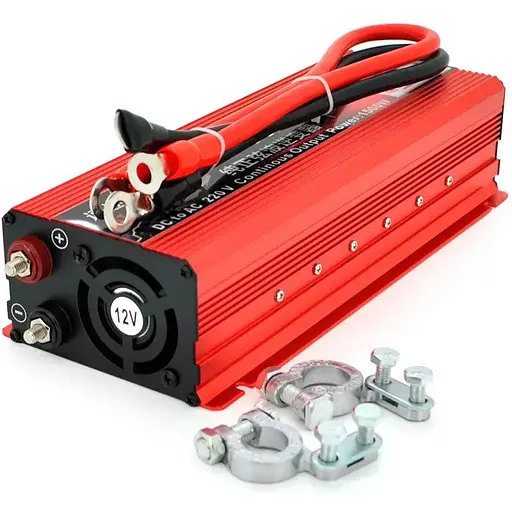 Інвертор напруги Voltronic ST3000CP (DC:1500W), 12/220V з апроксимованою синусоїдою, 1 універсальна розетка, крокодили, BOX - фото 2