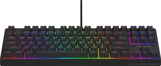 Клавіатура HATOR Rockfall 2 Optica TKL RGB USB Black (HTK-730) - фото 2