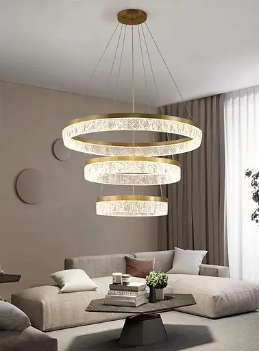 Светодиодная люстра 3 Сестры PJ899 (55см) Коричневая - фото 2