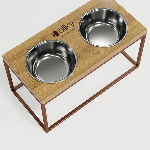 Hollky Base L — миски на підставці для середніх і великих собак (2 × 0,95 л) - фото 8