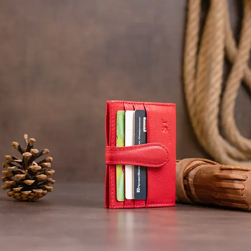 Женский кожаный кошелек-визитница ST Leather 10х8.3х1.5 см acs0015289 - фото 9